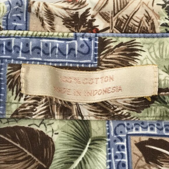 Campia Moda Casual Button Down Hawaiian Shirt Men's 3XLT Tropical 100% Cotton - Picture 10 of 12